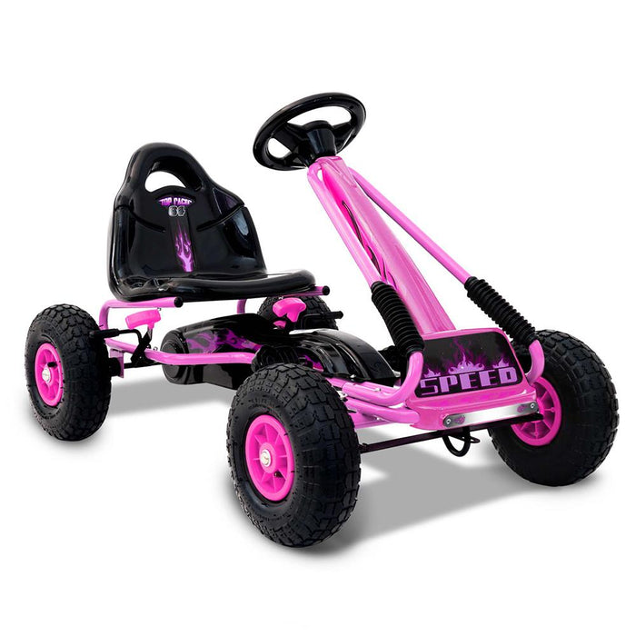 Unbranded Pink Kids Ride On Outdoor Pedal Go Kart in Various Colours GKRT-F1A-PK