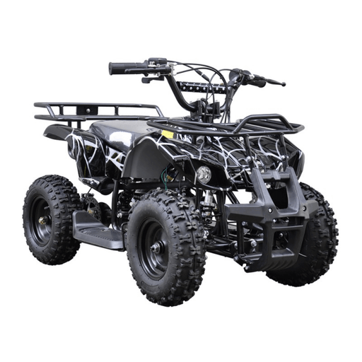 MJM MJM 49cc Petrol Powered 2-Stroke Farm Kids ATV Quad Bike - Black MJM-49ATV-FA-BLK