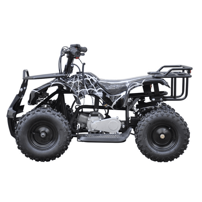 MJM MJM 49cc Petrol Powered 2-Stroke Farm Kids ATV Quad Bike - Black MJM-49ATV-FA-BLK