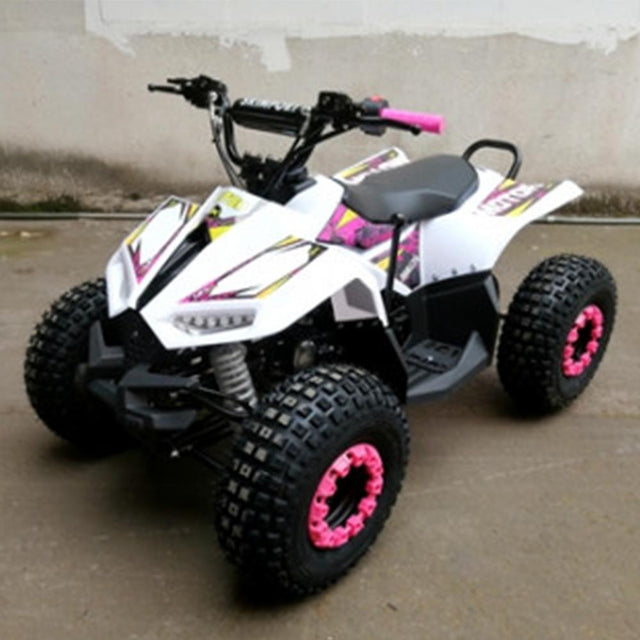 MJM MJM 125cc 1+1 Petrol Powered Kids Sports Quad BIke - Pink MJM-125ATV1+1-SP-PIN