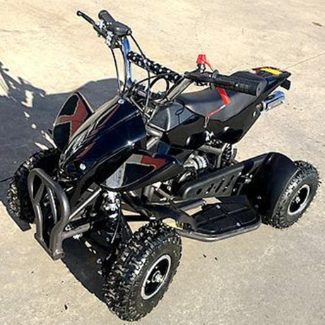 MJM MJM 49cc Petrol Powered 2-Stroke Sports Kids ATV Quad Bike - Black MJM-49ATV-SP-BLK