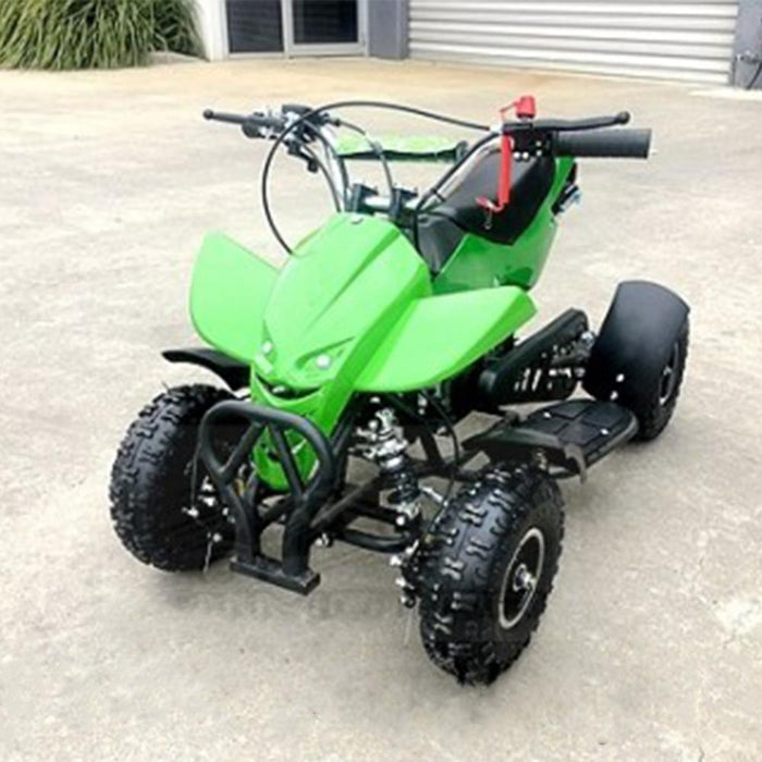 MJM MJM 49cc Petrol Powered 2-Stroke Sports Kids ATV Quad Bike - Green MJM-49ATV-SP-GRE