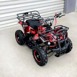 MJM MJM 49cc Petrol Powered 2-Stroke Farm Kids ATV Quad Bike - Red MJM-49ATV-FA-RED