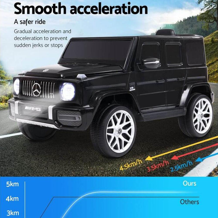 Unbranded Mercedes Benz AMG G63 Licensed Black 12v 60W Ride-On Kids Car RCAR-AMG63-12V-BK