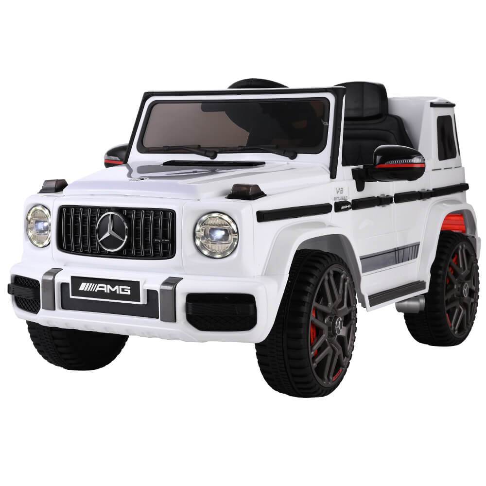 Unbranded Mercedes Benz AMG G63 Licensed White 12v Ride-On Kids Car RCAR-AMG63-WH