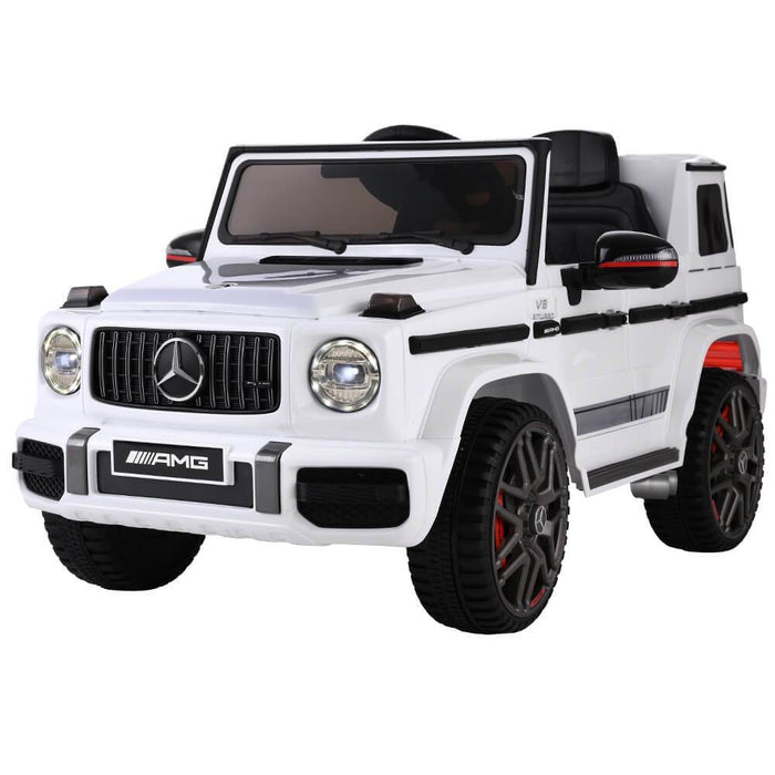 Unbranded Mercedes Benz AMG G63 Licensed White 12v Ride-On Kids Car RCAR-AMG63-WH