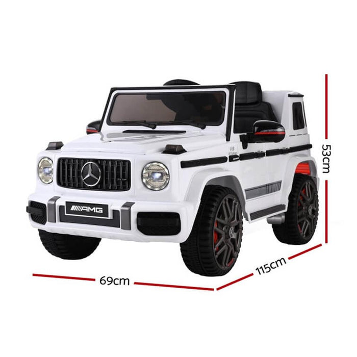 Unbranded Mercedes Benz AMG G63 Licensed White 12v Ride-On Kids Car RCAR-AMG63-WH