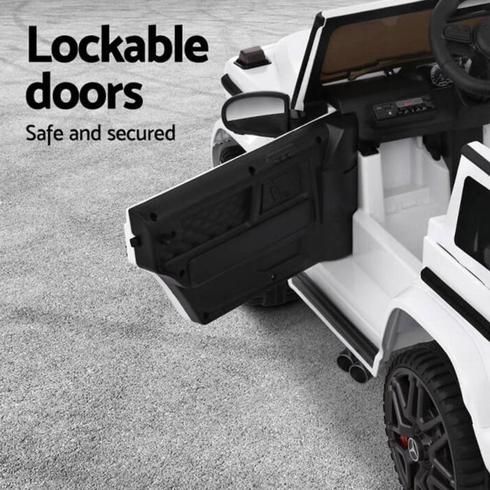 Unbranded Mercedes Benz AMG G63 Licensed White 12v Ride-On Kids Car RCAR-AMG63-WH