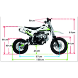 Motoworks Motoworks 50cc Petrol Powered 4-Stroke Kids Dirt Bike - Pink MOT-50DB-PIN