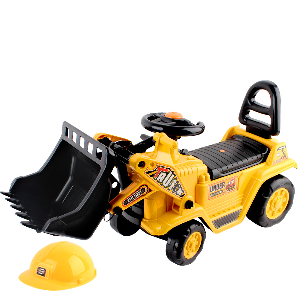 Kids Ride-On Yellow Loader Digger Bulldozer