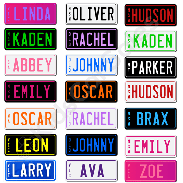 Personalised childrens number on sale plates