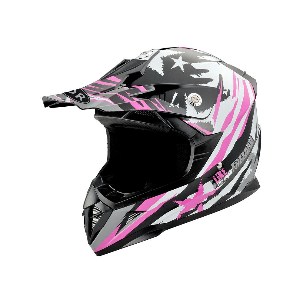 TDRMOTO Pink / Small (47-48cm) TRDMOTO Kids Full-Face Motorbike/ATV Helmet TP440PNK