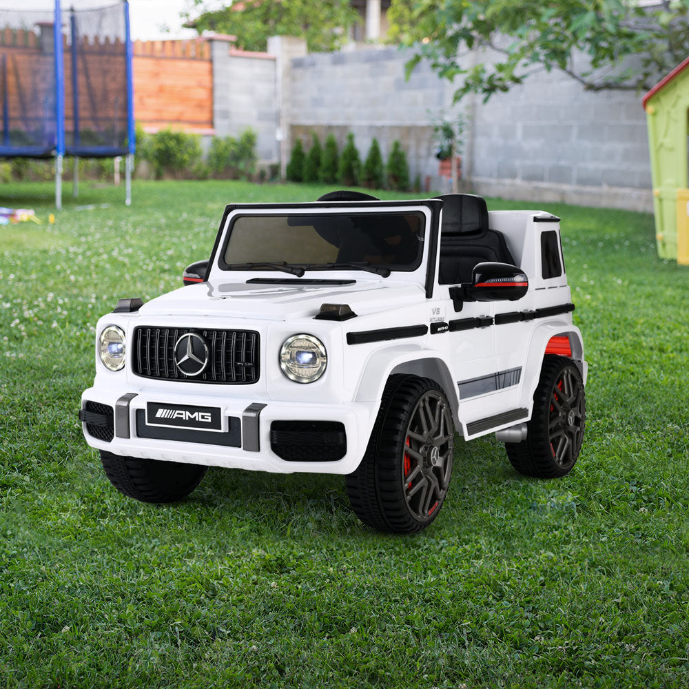 Mercedes Benz AMG G63 Licensed White 12v Ride-On Kids Car