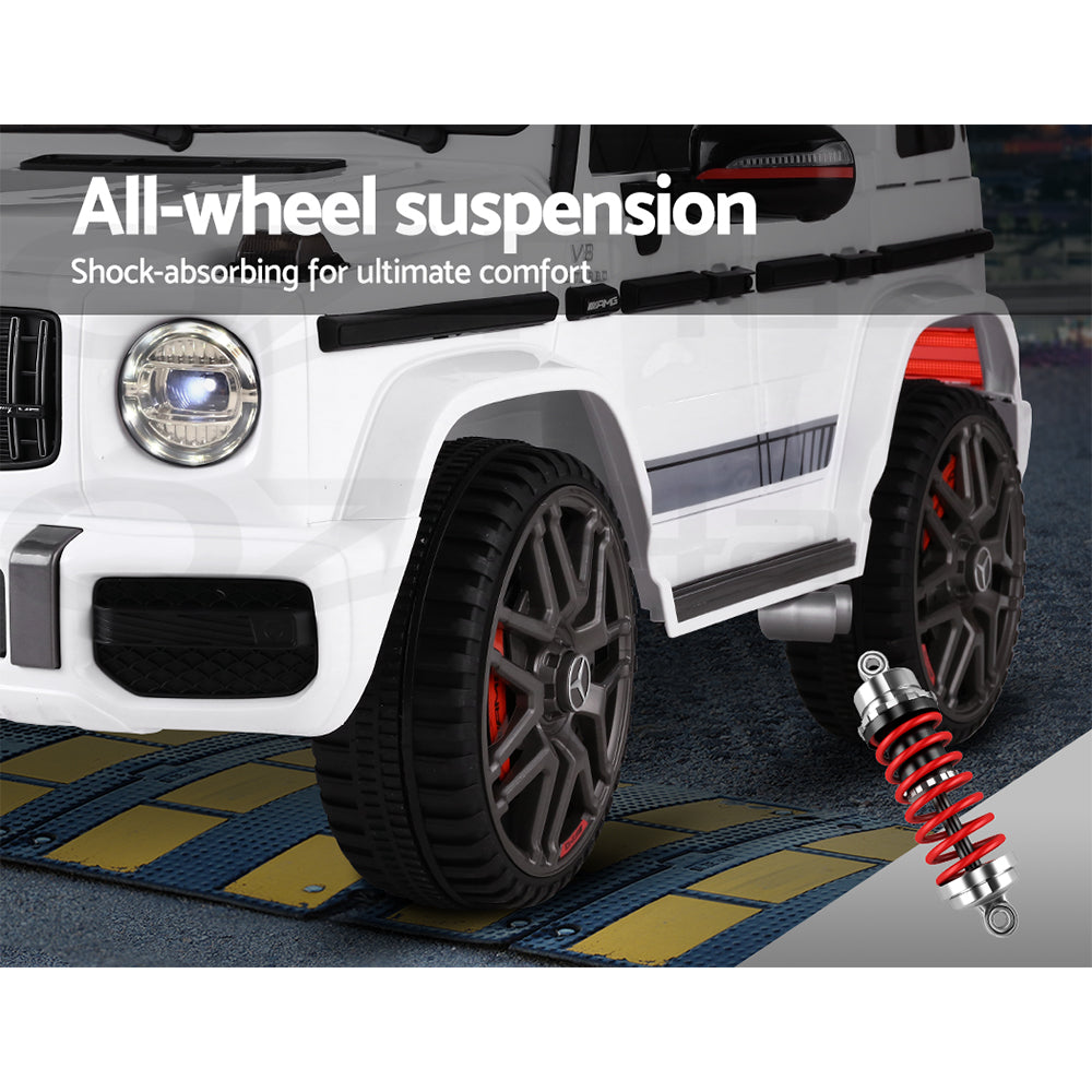 Mercedes Benz AMG G63 Licensed White 12v Ride-On Kids Car