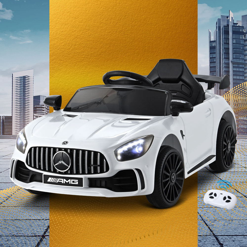 Mercedes-Benz AMG GTR Licensed 12v Electric Kids Ride-On Car - White