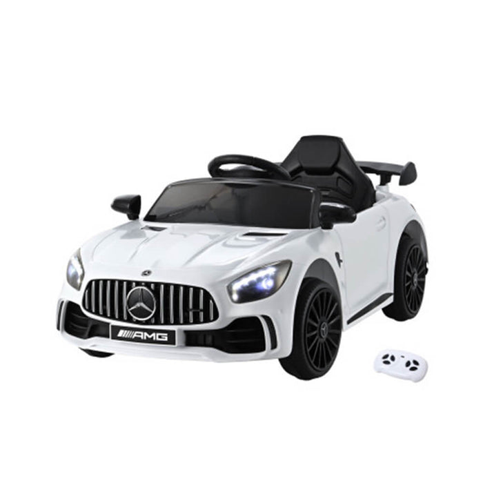New Aim Mercedes-Benz AMG GTR Licensed 12v Electric Kids Ride-On Car - White DSZ-RCAR-AMGGTR-S-WH