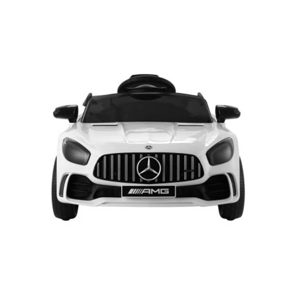 New Aim Mercedes-Benz AMG GTR Licensed 12v Electric Kids Ride-On Car - White DSZ-RCAR-AMGGTR-S-WH