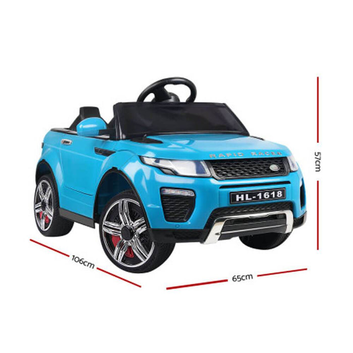 Unbranded Kids Electric 12v Ride-On Kids Car with Remote - Blue RCAR-EVOQUE-BU