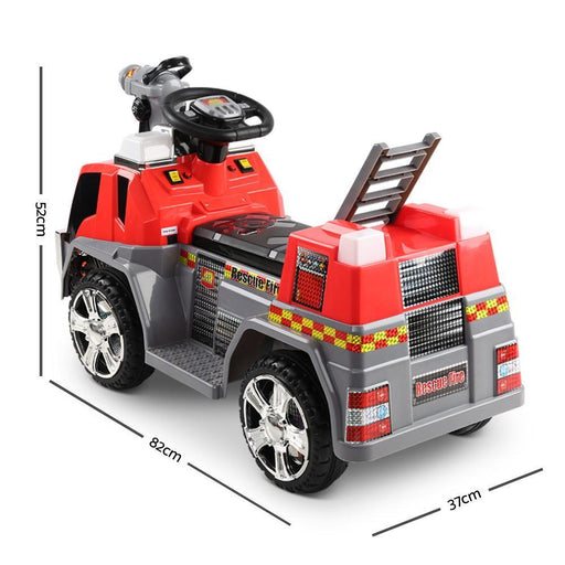 Unbranded Red Fire Truck Rescue 6v Ride-on Kids Car DSZ-RCAR-FIRETRUCK-RDGY