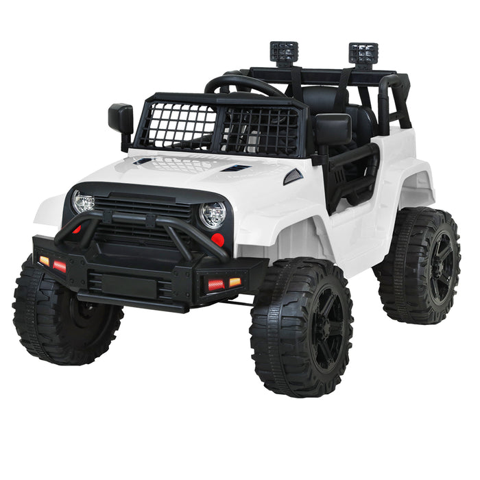 Kids Electric 12v Ride On Jeep with Remote Control - White