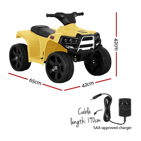 Rigo 4 Wheeler 6v Electric Kids Quad Bike - Yellow