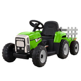 Rigo Kids Electric 12v Farm Tractor Trailer Ride-On Kids Car - Green