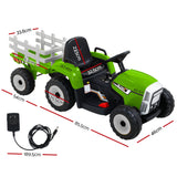 Rigo Kids Electric 12v Farm Tractor Trailer Ride-On Kids Car - Green