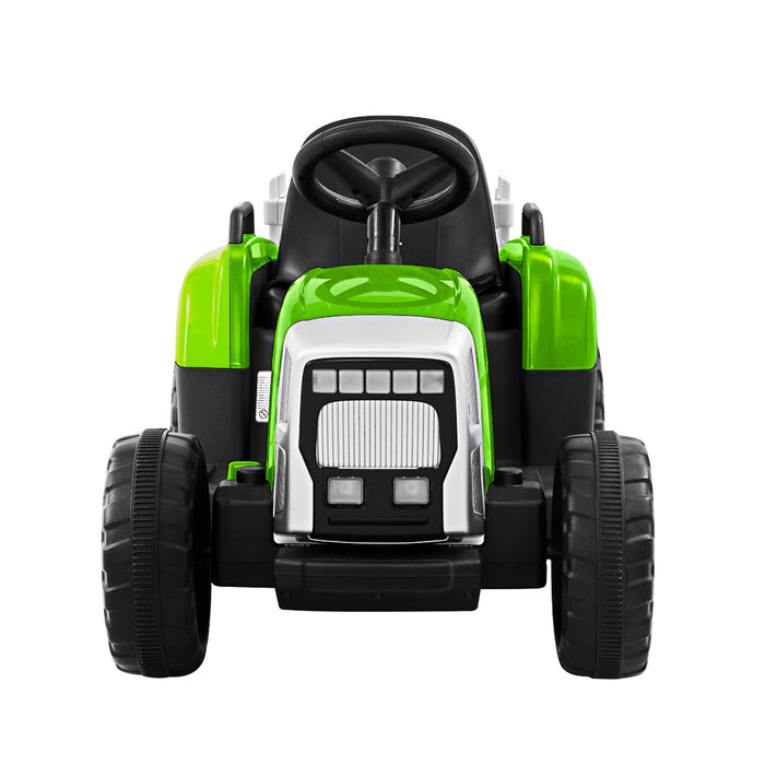 Rigo Kids Electric 12v Farm Tractor Trailer Ride-On Kids Car - Green