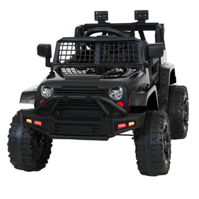 Unbranded Kids Electric 12v Ride On Jeep with Remote Control - Black RCAR-JEP-4WS-BK