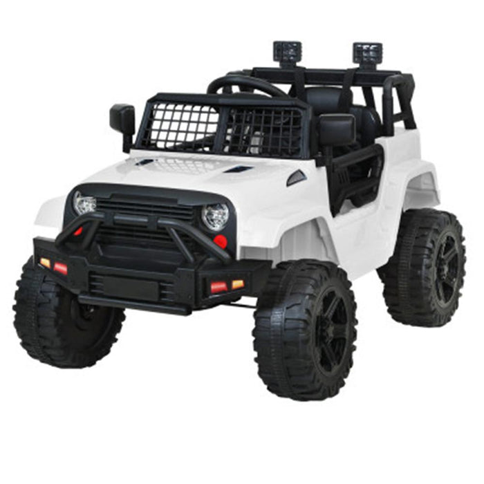 Unbranded Kids Electric 12v Ride On Jeep with Remote Control - White RCAR-JEP-4WS-WH