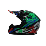 TDRMOTO TRDMOTO Kids Full-Face Motorbike/ATV Helmet - Green