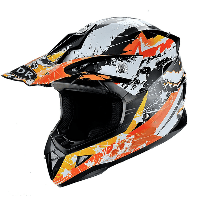 TDRMOTO Small (47-48cm) TRDMOTO Kids Full-Face Motorbike/ATV Helmet - Orange TP440ORG#