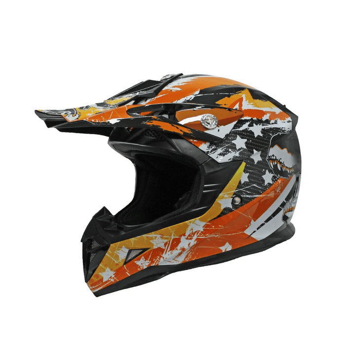 TDRMOTO TRDMOTO Kids Full-Face Motorbike/ATV Helmet - Orange