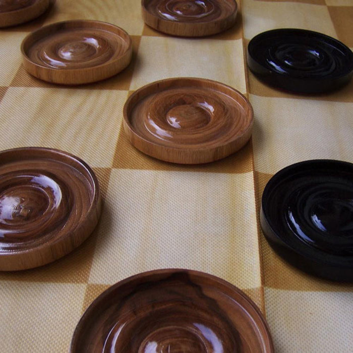 Yard Games Teak 18cm Timber Giant Checkers