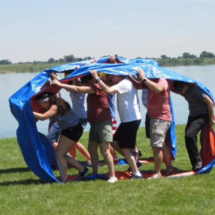 Yard Games Team Building Running Mats Game - Orange and Blue YG3903