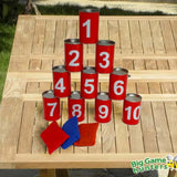 Yard Games Tin Can Alley Toss Target Game with 10 Cans & 3 Throwing Bags YG0201