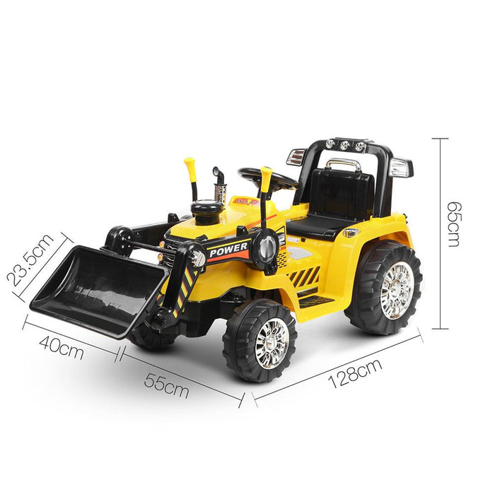 Unbranded Tough Yellow & Black Dozer Tractor 6v Ride-On Kids Car RCAR-BULLDOZER-YL