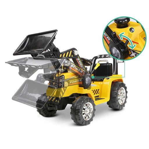 Unbranded Tough Yellow & Black Dozer Tractor 6v Ride-On Kids Car RCAR-BULLDOZER-YL