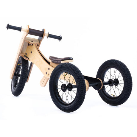 Trybike Trybike 4-in-1 Wooden Trybike with Soft Chin Guard Seat and Cover Set - Brown TB6152