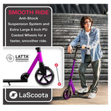 Lascoota Pulse Kick Push Commuter Scooter for Teens and Adult - Plum