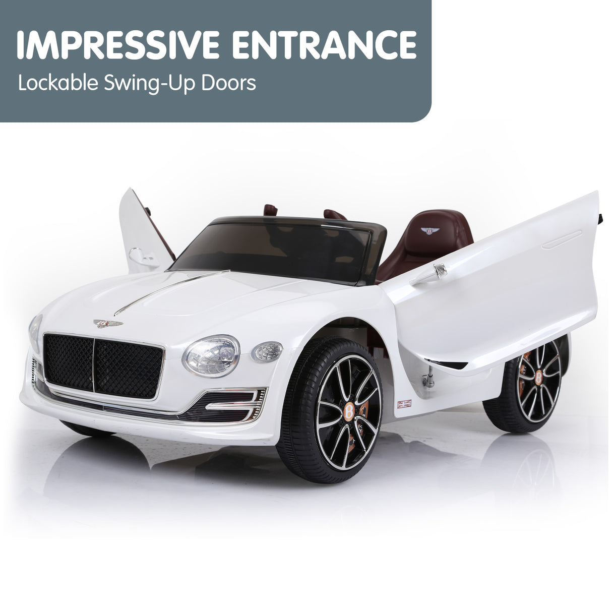 Kahuna Bentley Exp 12 Speed 6E Licensed 6v Electric Ride On Kids Car with Remote Control - White