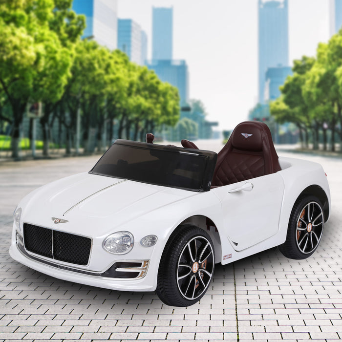 Kahuna Bentley Exp 12 Speed 6E Licensed 6v Electric Ride On Kids Car with Remote Control - White