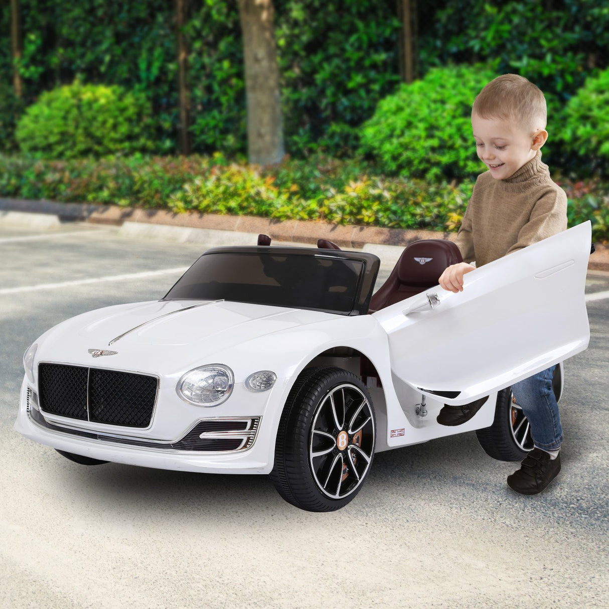 Kahuna Bentley Exp 12 Speed 6E Licensed 6v Electric Ride On Kids Car with Remote Control - White