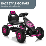 Kahuna G18 Kids Ride On Pedal-Powered Go Kart - Rose Pink