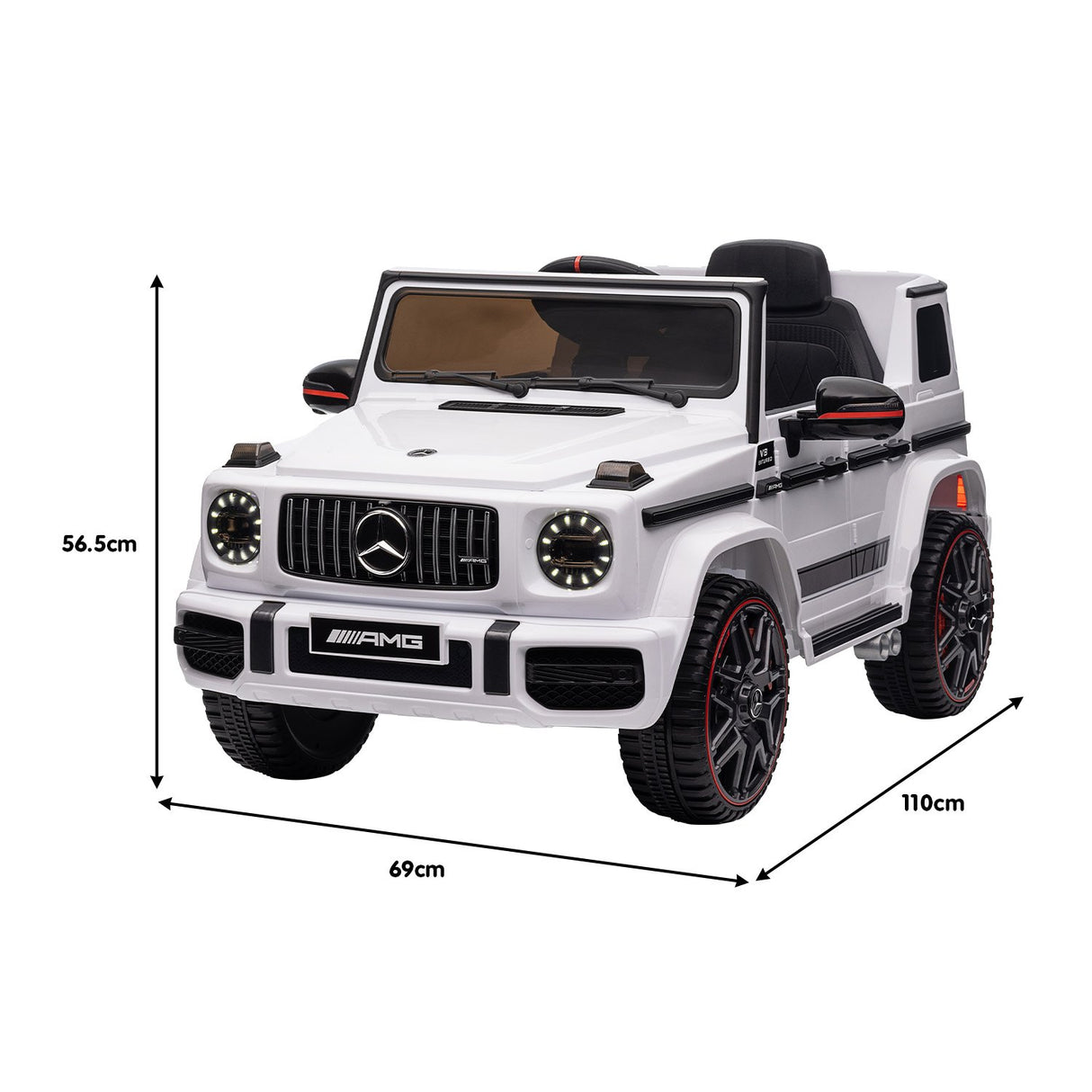 Kahuna Mercedes Benz AMG G63 Licensed Kids Ride On Car with Remote - White