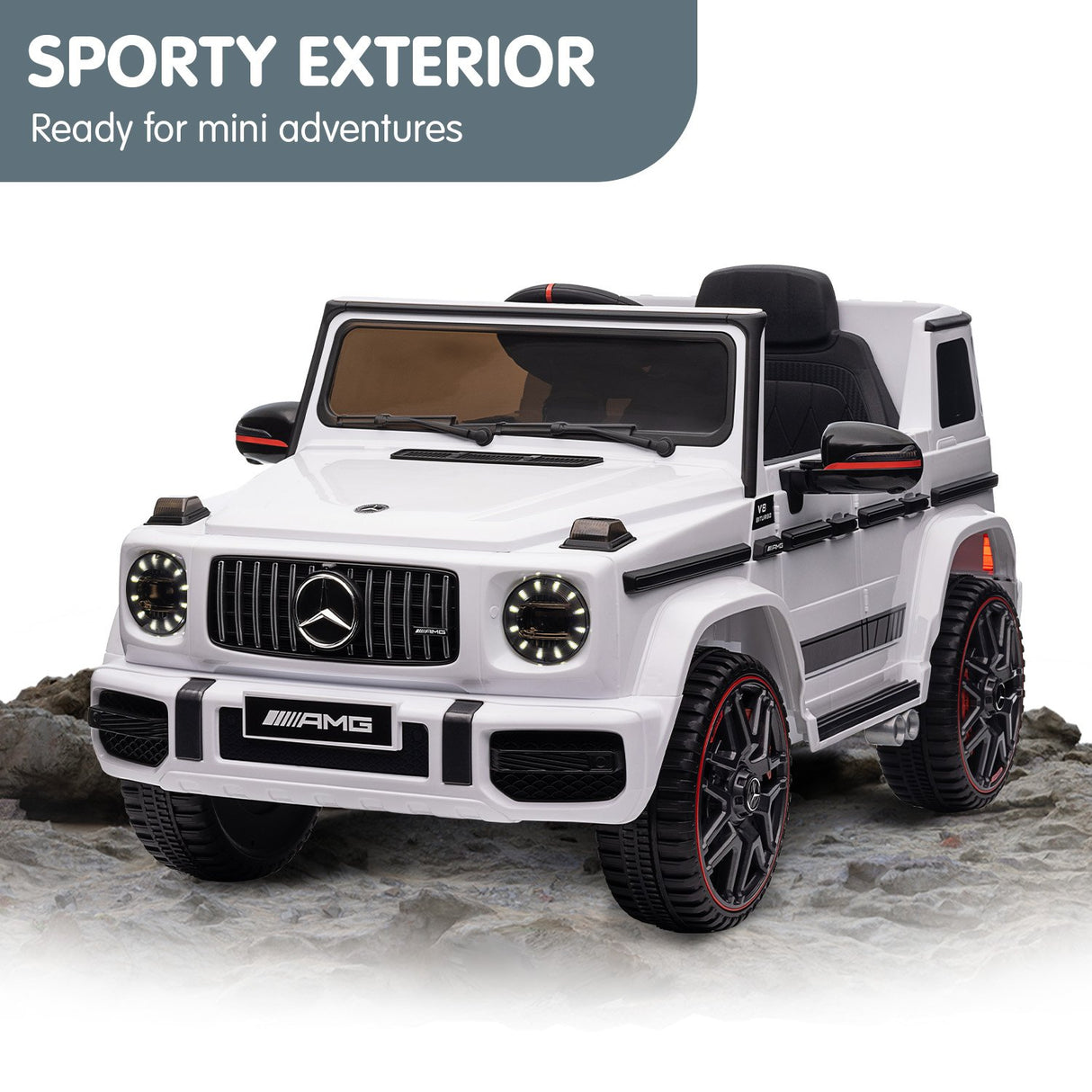 Kahuna Mercedes Benz AMG G63 Licensed Kids Ride On Car with Remote - White