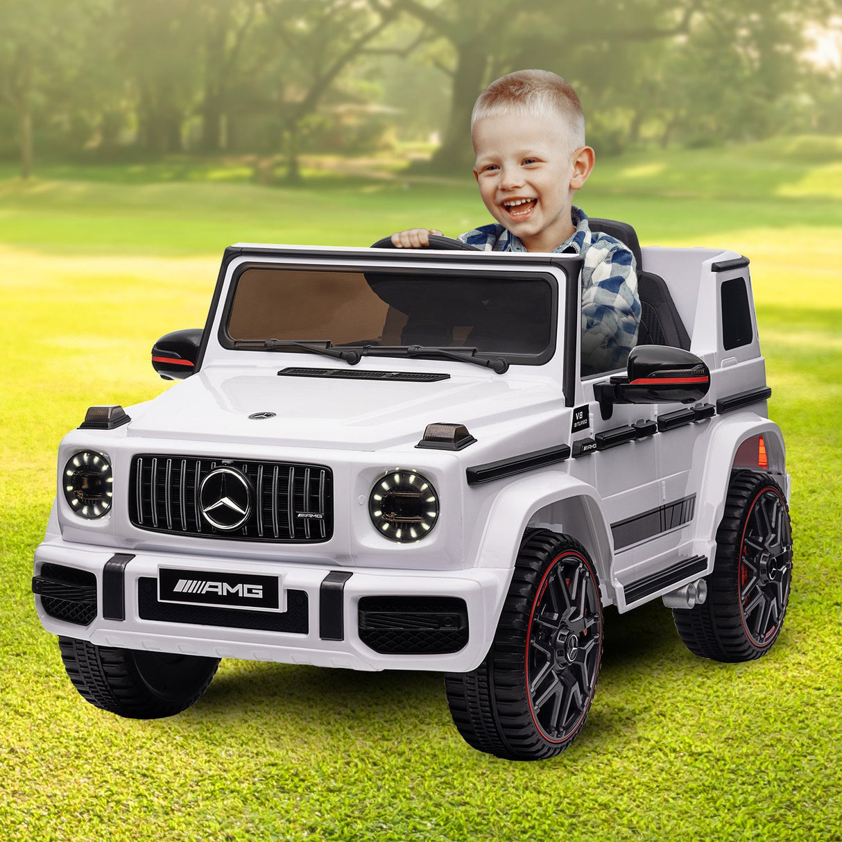 Kahuna Mercedes Benz AMG G63 Licensed Kids Ride On Car with Remote - White