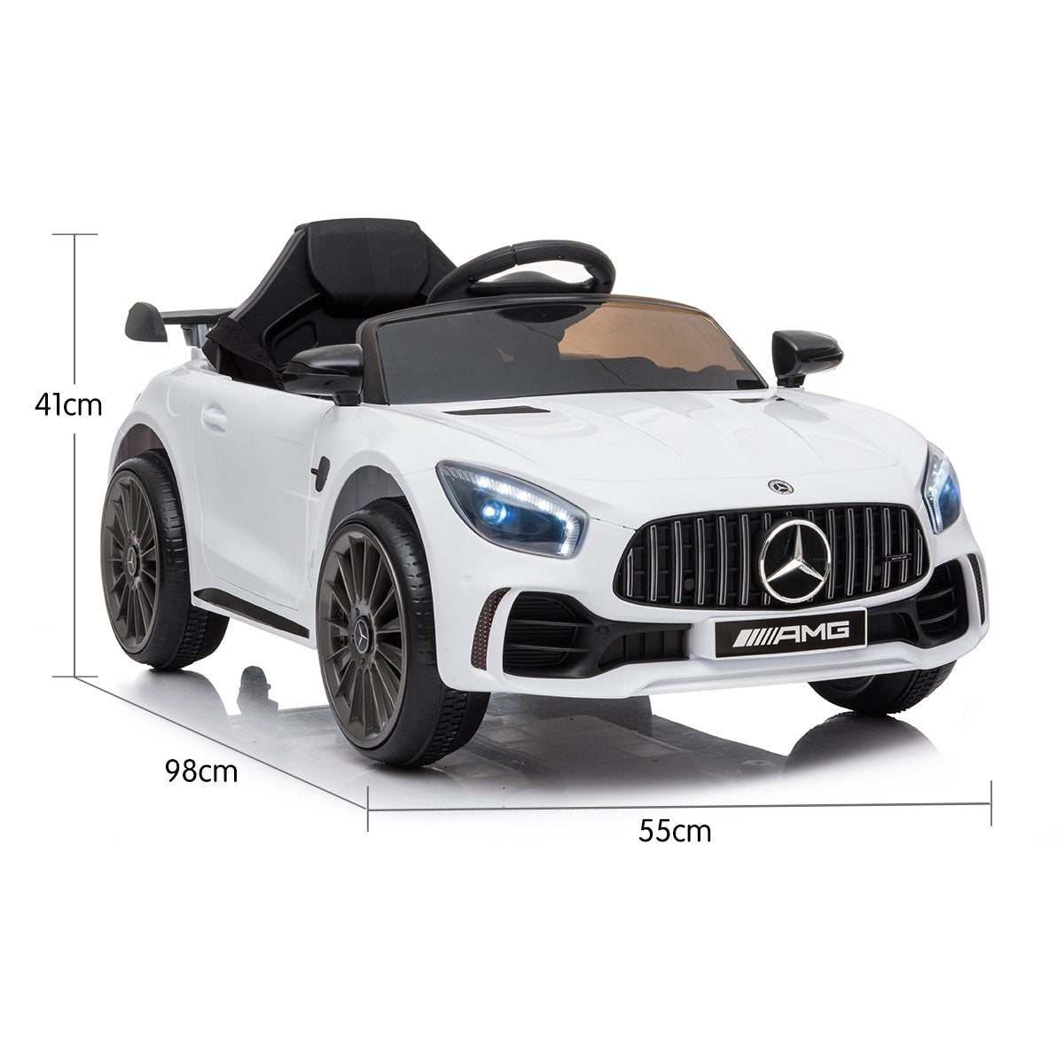 Kahuna Mercedes Benz GTR Licensed Kids Electric Ride On Car with Remote - White