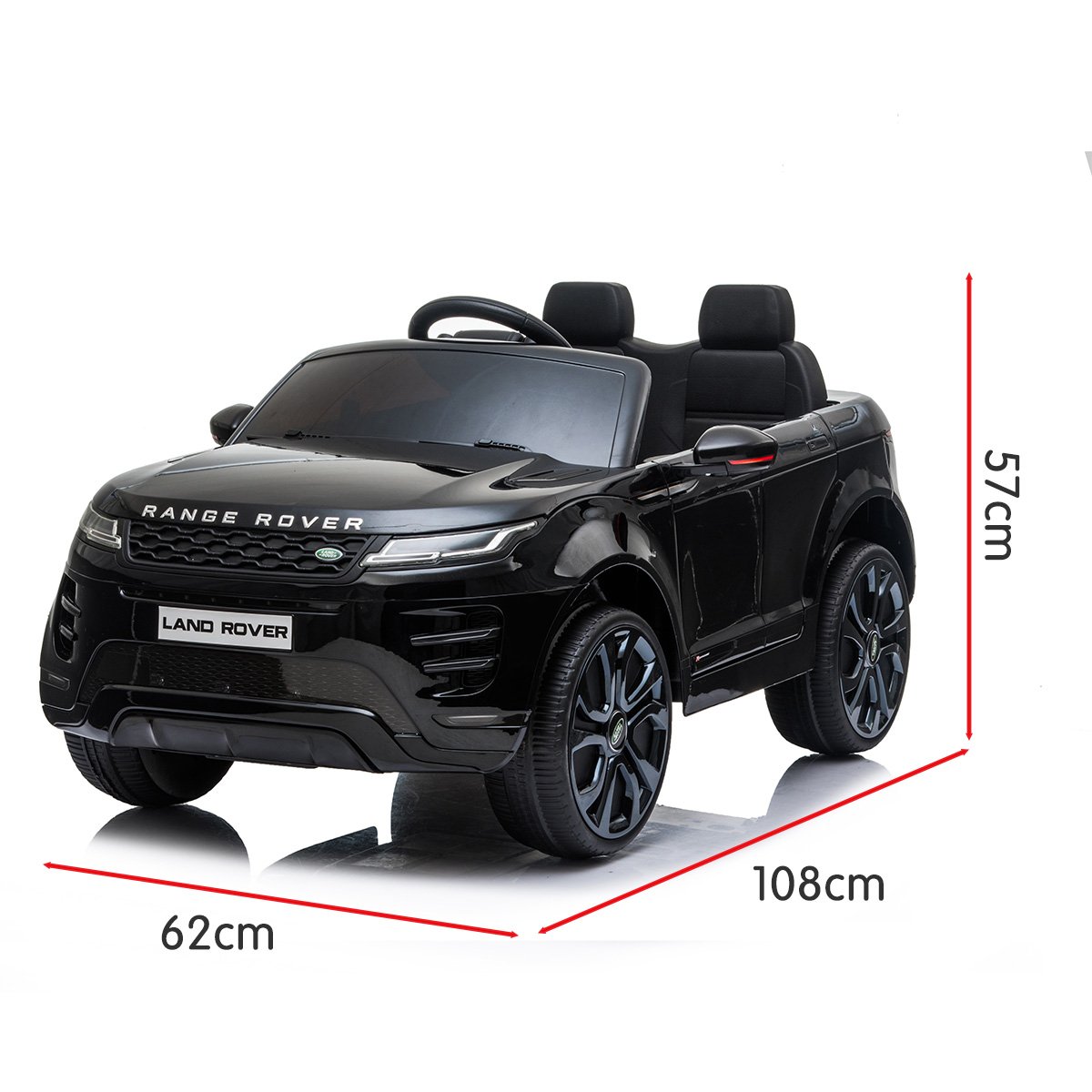 Kahuna Land Rover Licensed 12v Electric Kids Ride On Car with Remote - Black