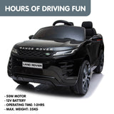 Kahuna Land Rover Licensed 12v Electric Kids Ride On Car with Remote - Black